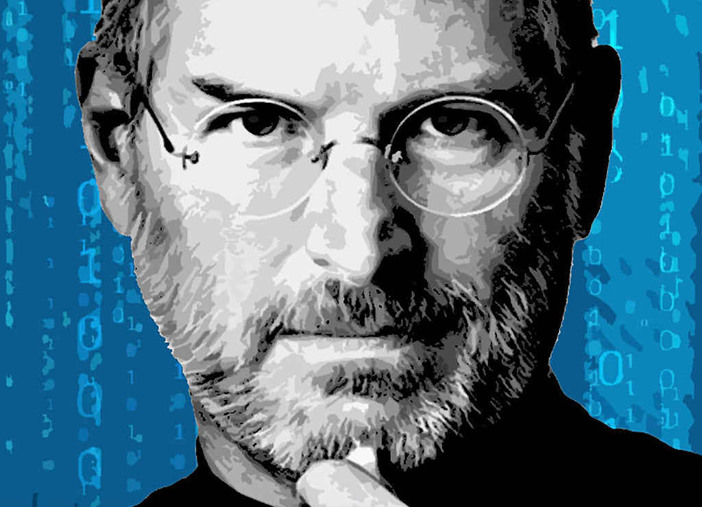 Steve Jobs Pop Art Illustration - Apple Macintosh Computer Technology Home Decor in Poster Print or Canvas Art