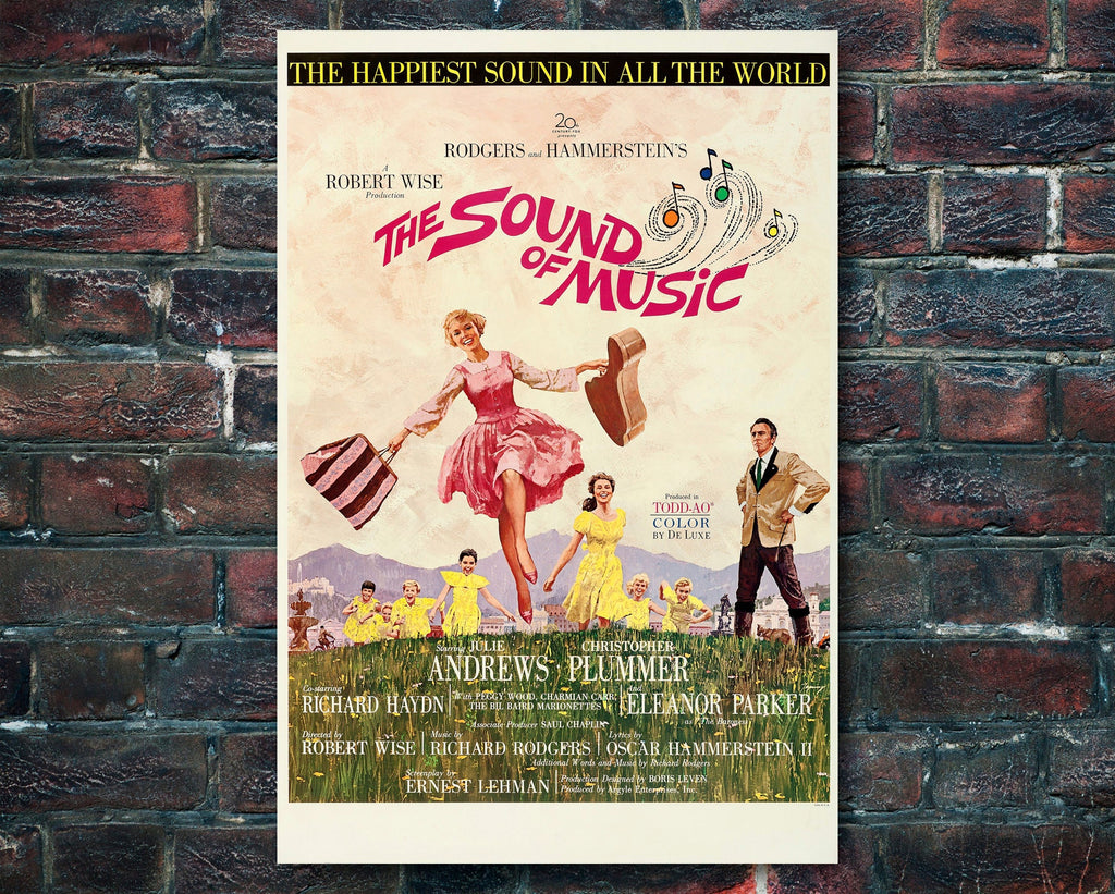 The Sound of Music 1965 Vintage Poster Reprint - Classic Hollywood Home Decor in Poster Print or Canvas Art