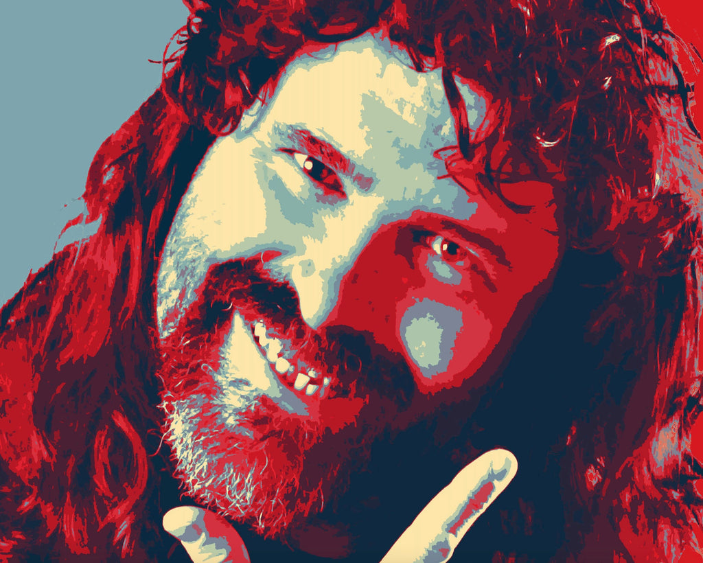 Mick Foley Pop Art Illustration - Wrestler Home Decor in Poster Print or Canvas Art