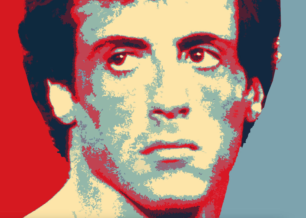 Rocky Pop Art Illustration - Sylvester Stallone Boxing Movie Home Decor in Poster Print or Canvas Art