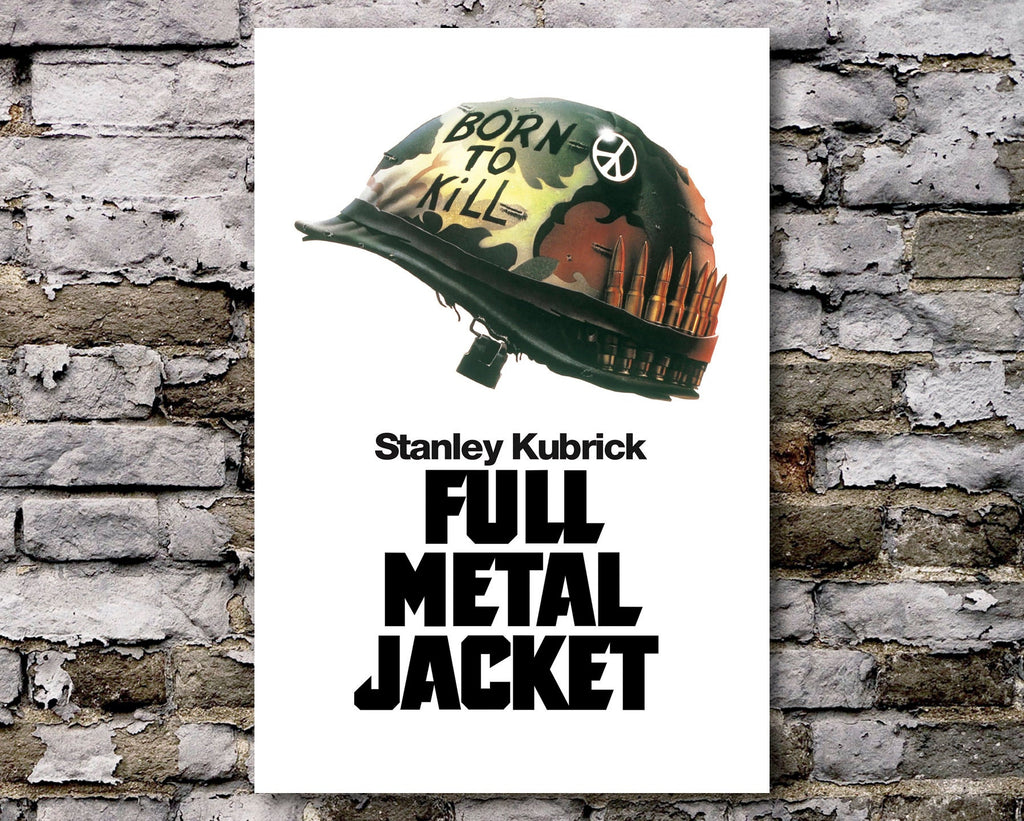 Full Metal Jacket 1987 Vintage Poster Reprint - Classic Hollywood War Movie Home Decor in Poster Print or Canvas Art