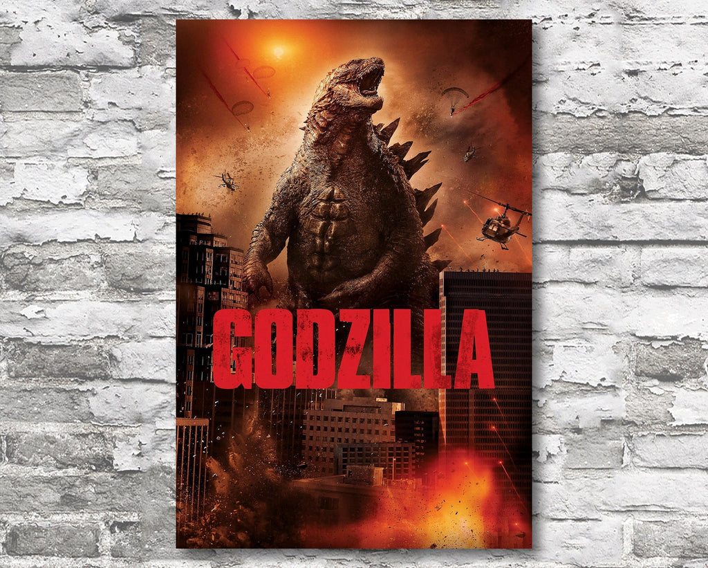 Godzilla 2014 Poster Reprint - Monster Movie Home Decor in Poster Print or Canvas Art