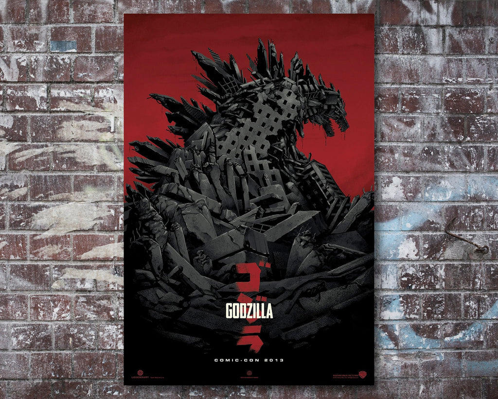 Godzilla 2014 Poster Reprint - Monster Movie Home Decor in Poster Print or Canvas Art