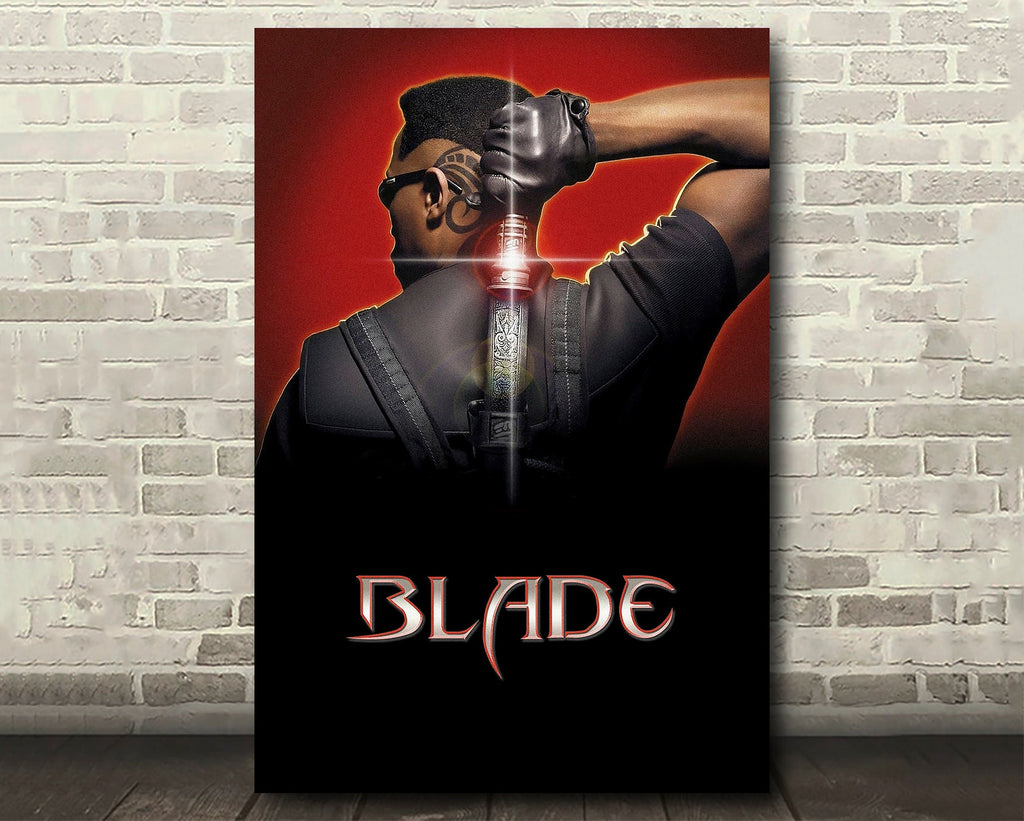 Blade 1998 Poster Reprint - Vampire Superhero Home Decor in Poster Print or Canvas Art