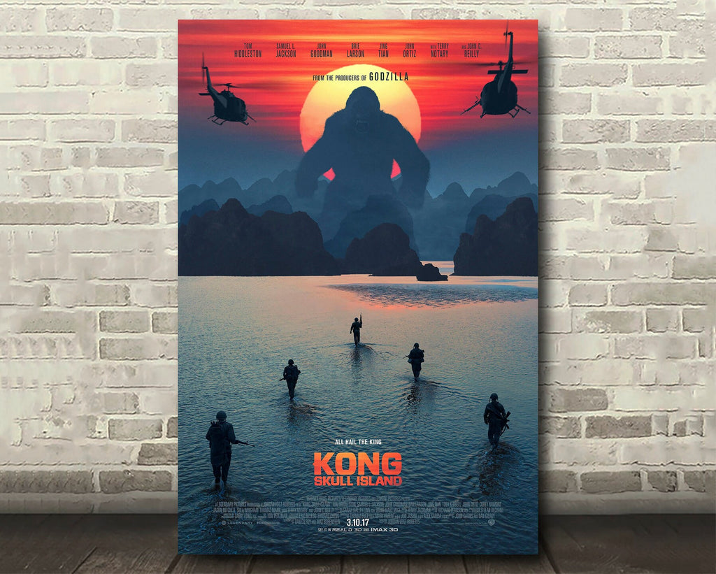 Kong: Skull Island 2017 Poster Reprint - Monster Movie Home Decor in Poster Print or Canvas Art