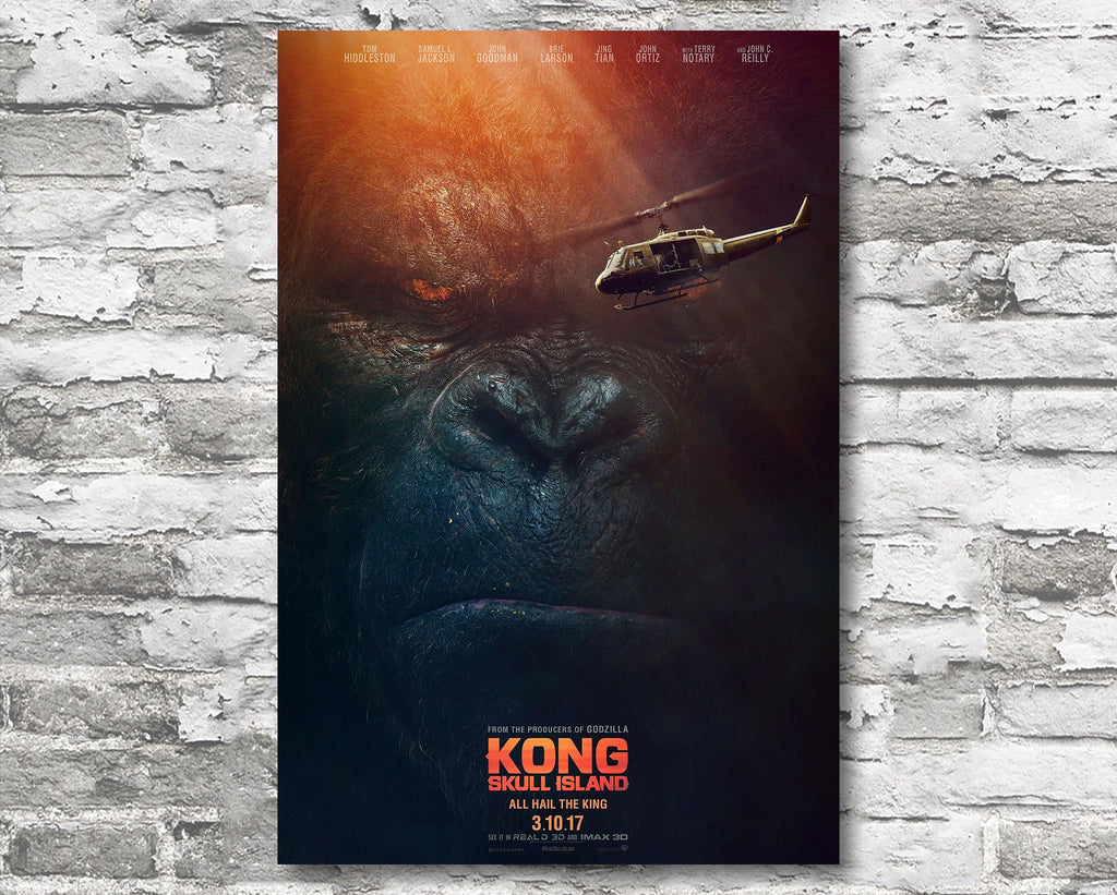 Kong: Skull Island 2017 Poster Reprint - Monster Movie Home Decor in Poster Print or Canvas Art