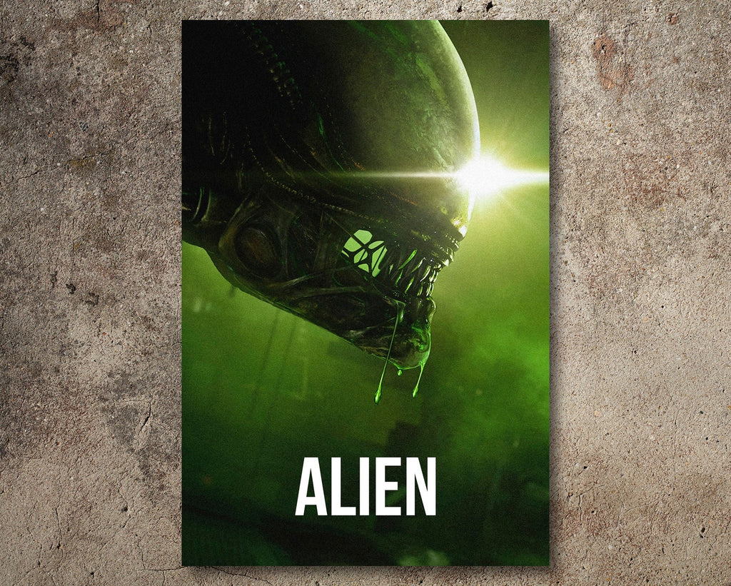 Alien Vintage Poster Reprint - Science Fiction Horror Home Decor in Poster Print or Canvas Art