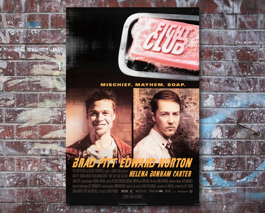 Fight Club 1999 Vintage Poster Reprint - Cult Movie Home Decor in Poster Print or Canvas Art