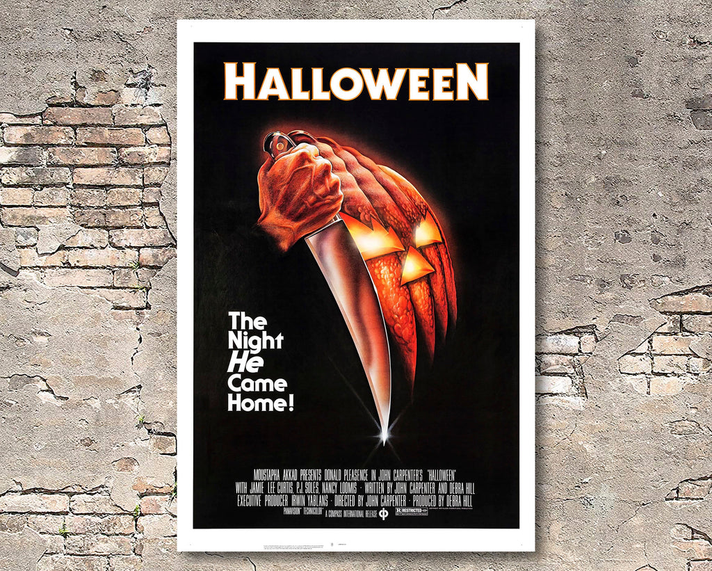 Halloween 1978 Vintage Poster Reprint - John Carpenter Horror Home Decor in Poster Print or Canvas Art