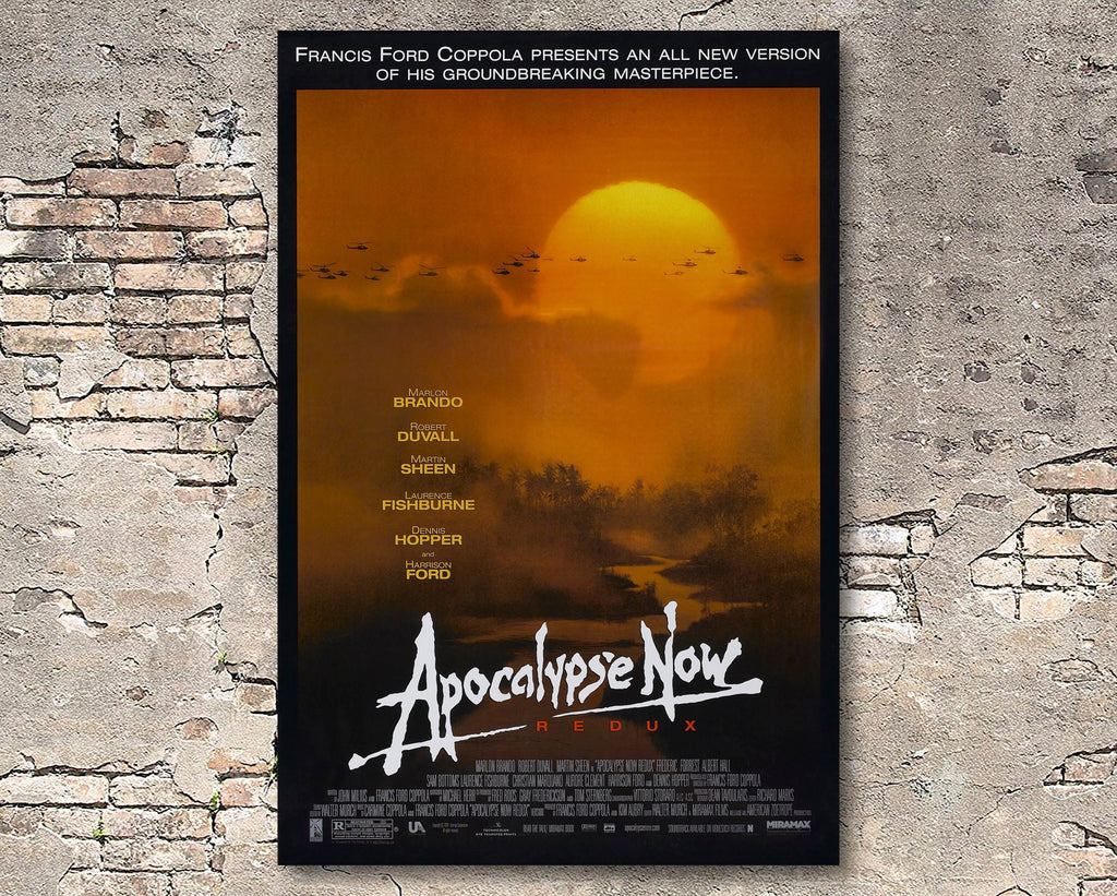 Apocalypse Now 1979 Vintage Poster Reprint - Classic Hollywood War Movie Home Decor in Poster Print or Canvas Art