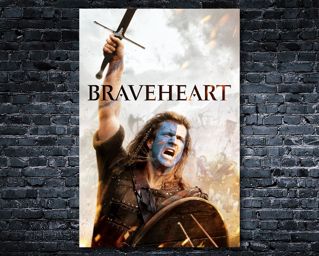 Braveheart 1995 Vintage Poster Reprint - Scottish History Movie Home Decor in Poster Print or Canvas Art