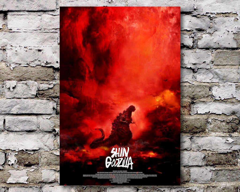 Shin Godzilla 2016 Japanese Poster Reprint - Monster Movie Home Decor in Poster Print or Canvas Art