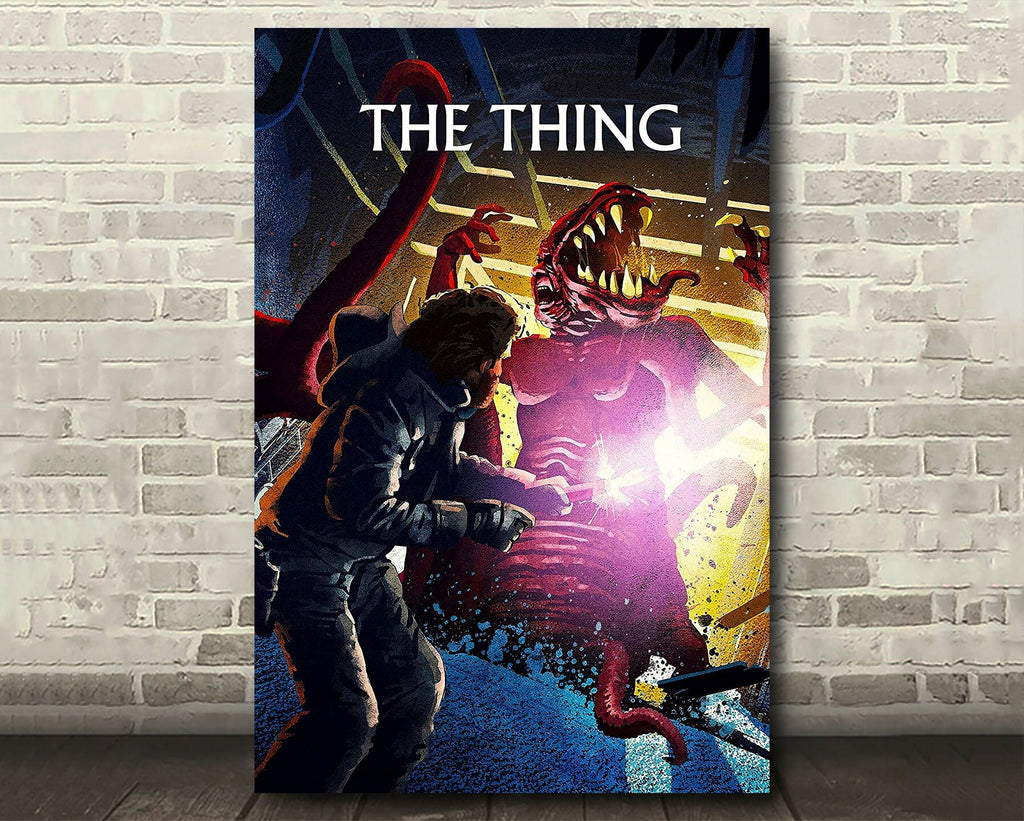 The Thing 1982 Poster Reprint - Monster Movie Home Decor in Poster Print or Canvas Art