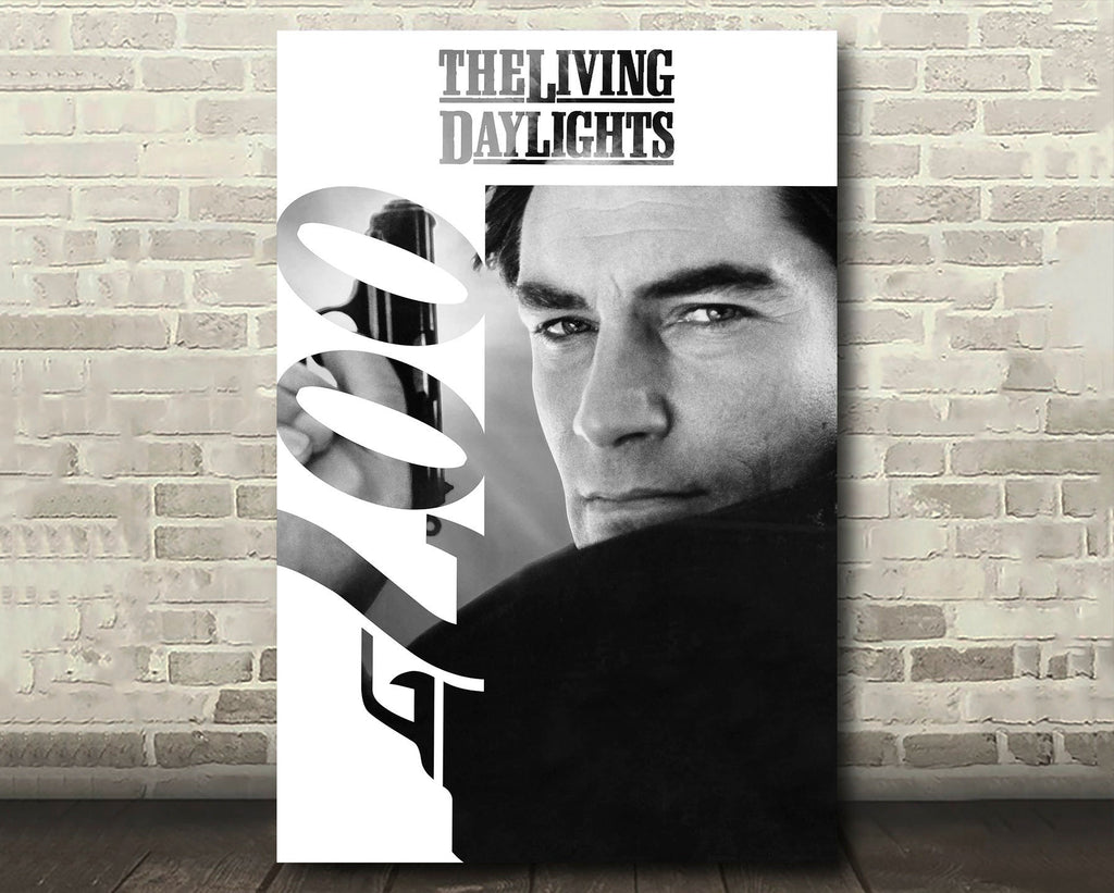 The Living Daylights 1987 James Bond Reprint - 007 Home Decor in Poster Print or Canvas Art