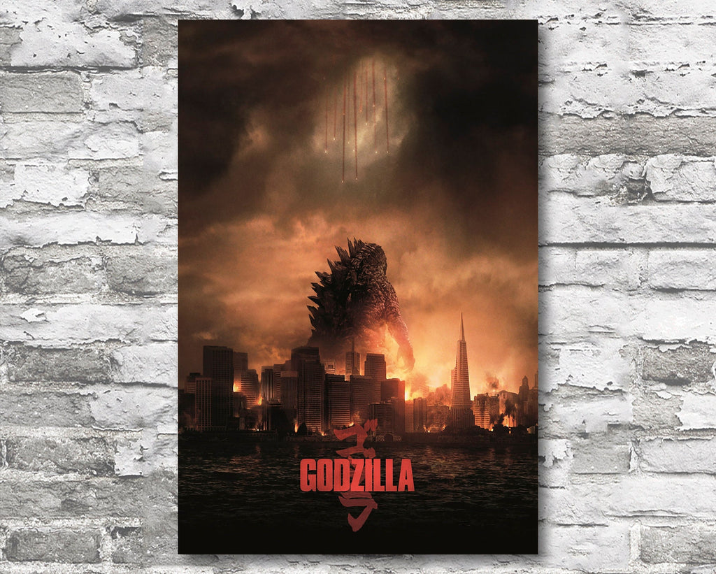 Godzilla 2014 Poster Reprint - Monster Movie Home Decor in Poster Print or Canvas Art