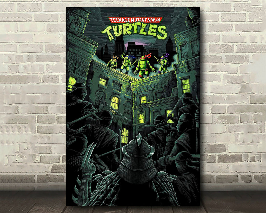 Teenage Mutant Ninja Turtles 1990 Vintage Movie Poster Reprint - Superhero Home Decor in Poster Print or Canvas Art