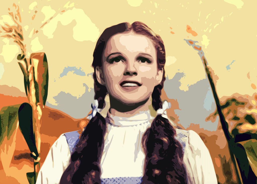 Dorothy Pop Art Illustration - Wizard of Oz Classic Movie Home Decor in Poster Print or Canvas Art