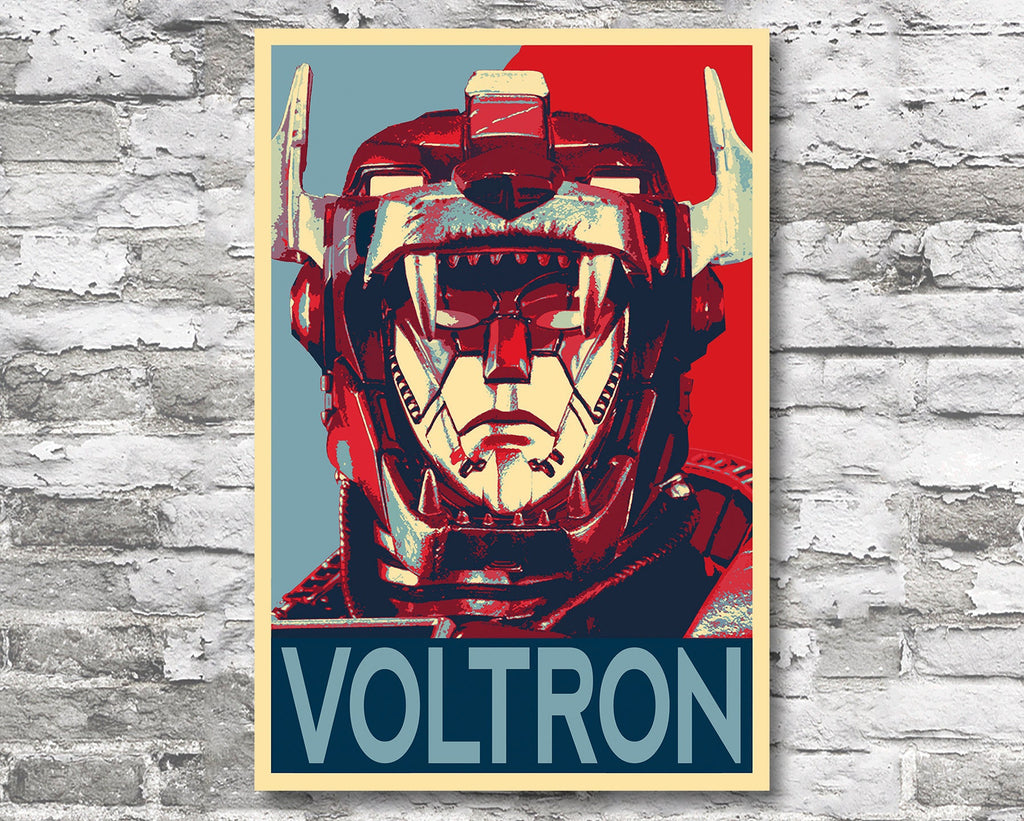 Voltron Pop Art Illustration - Japanese Anime Cartoon Robot Home Decor in Poster Print or Canvas Art