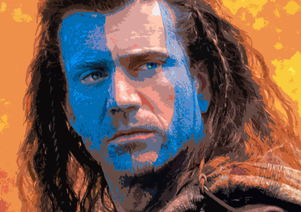 William Wallace Pop Art Illustration - Braveheart Home Decor in Poster Print or Canvas Art