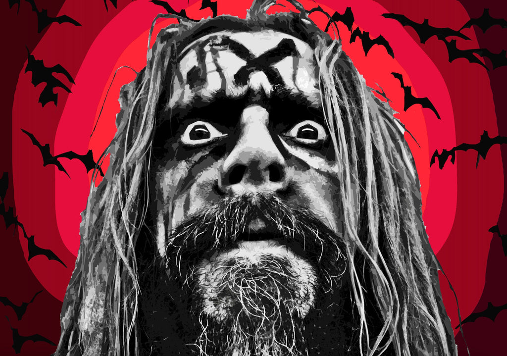 Rob Zombie Pop Art Illustration - Heavy Metal Rock and Roll Music Icon Home Decor in Poster Print or Canvas Art