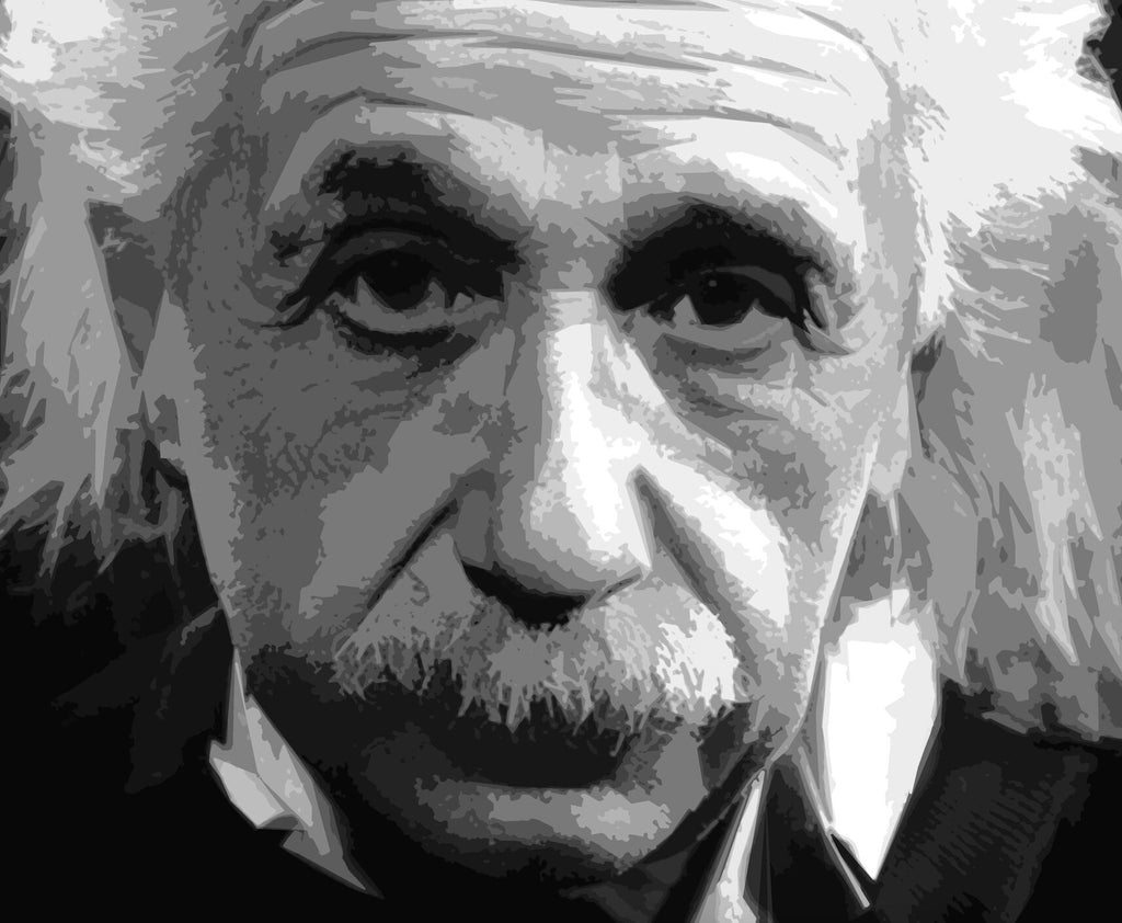 Albert Einstein Pop Art Illustration - Physicist Scientist Icon Home Decor in Poster Print or Canvas Art