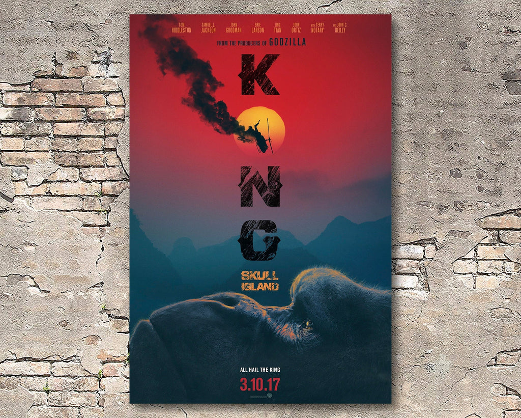 Kong: Skull Island 2017 Poster Reprint - Monster Movie Home Decor in Poster Print or Canvas Art