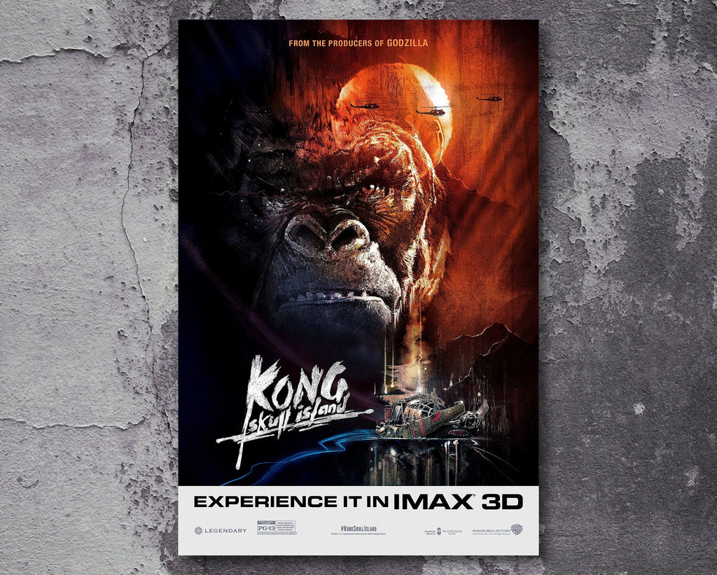 Kong: Skull Island 2017 Poster Reprint - Monster Movie Home Decor in Poster Print or Canvas Art