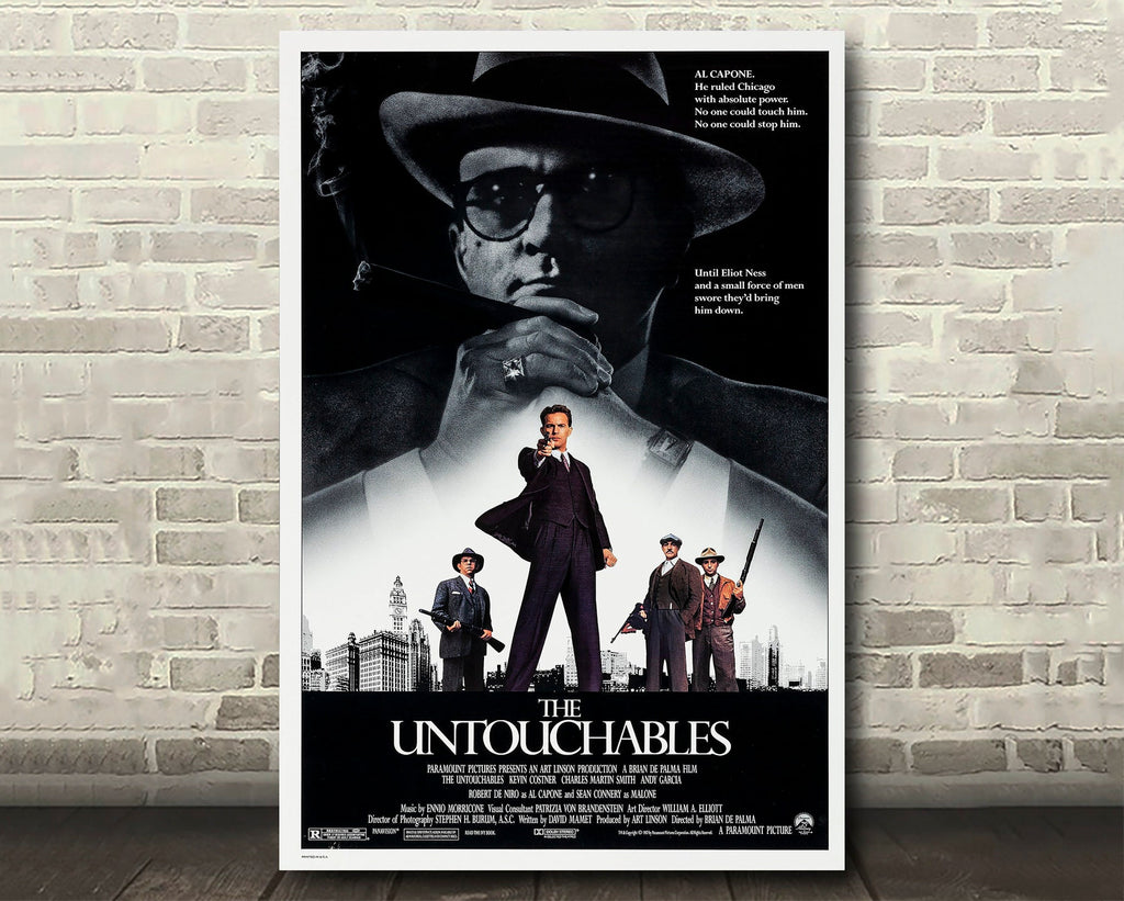 The Untouchables 1987 Poster Reprint - Mafia Crime Movie Home Decor in Poster Print or Canvas Art