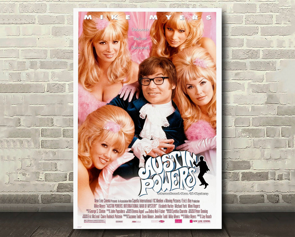 Austin Powers: International Man of Mystery 1997 Poster Reprint - Groovy Spy Comedy Home Decor in Poster Print or Canvas Art