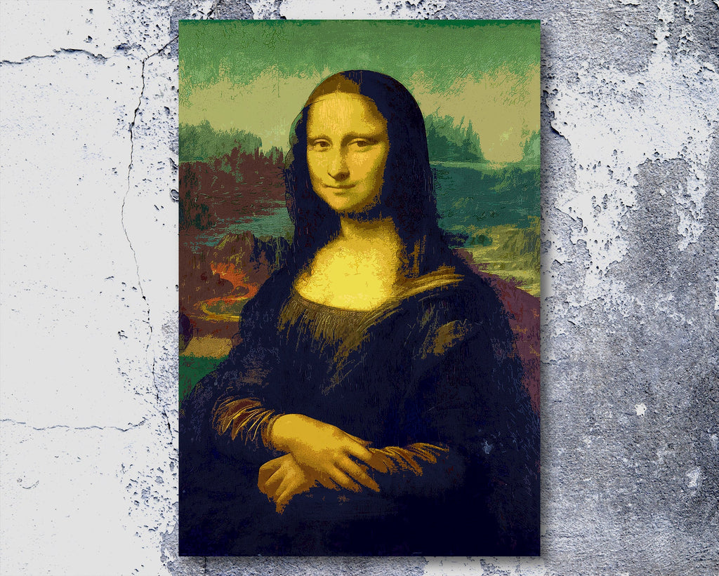 Mona Lisa Pop Art Illustration - Leonardo da Vinci Classic Renaissance Art Home Decor in Poster Print or Canvas Art