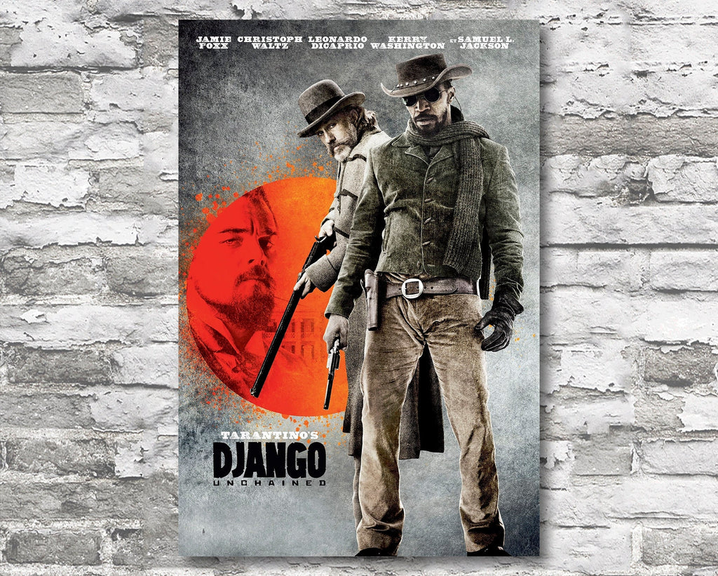 Django Unchained 2012 Poster Reprint - Cowboy Western Home Decor in Poster Print or Canvas Art