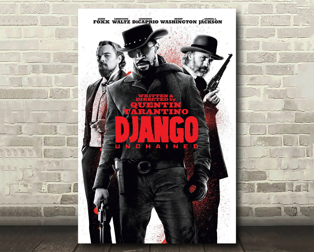 Django Unchained 2012 Poster Reprint - Cowboy Western Home Decor in Poster Print or Canvas Art