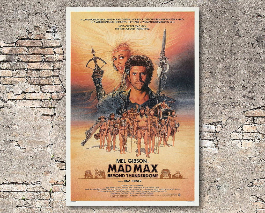 Mad Max Beyond Thunderdome 1985 Vintage Poster Reprint - Dystopian Cult Movie Home Decor in Poster Print or Canvas Art