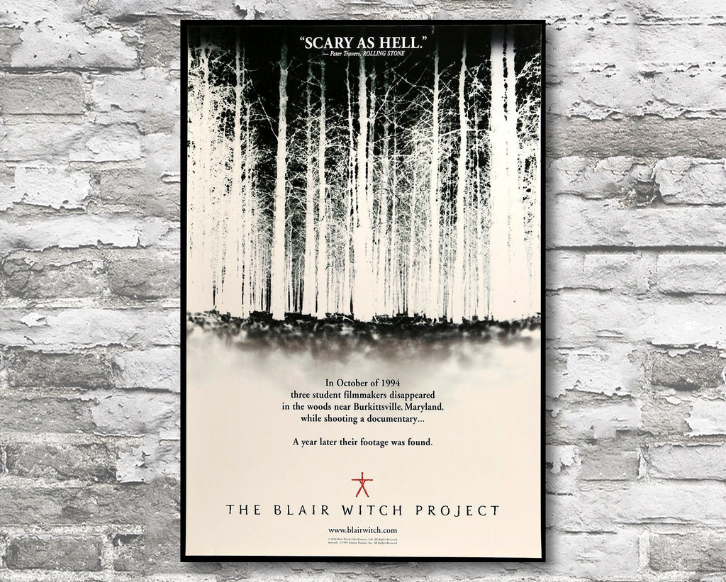 The Blair Witch Project 1999 Vintage Poster Reprint - Horror Movie Home Decor in Poster Print or Canvas Art