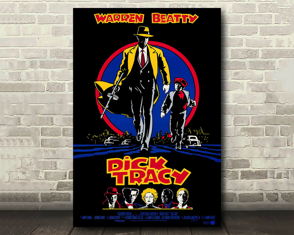 Dick Tracy 1990 Vintage Poster Reprint - Noir Comic Book Cult Film Home Decor in Poster Print or Canvas Art