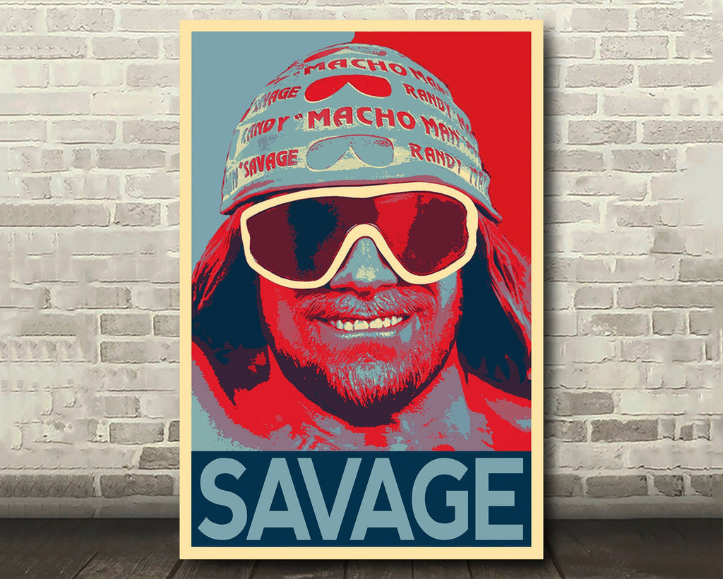 Macho Man Randy Savage Pop Art Illustration - Wrestler Home Decor in Poster Print or Canvas Art