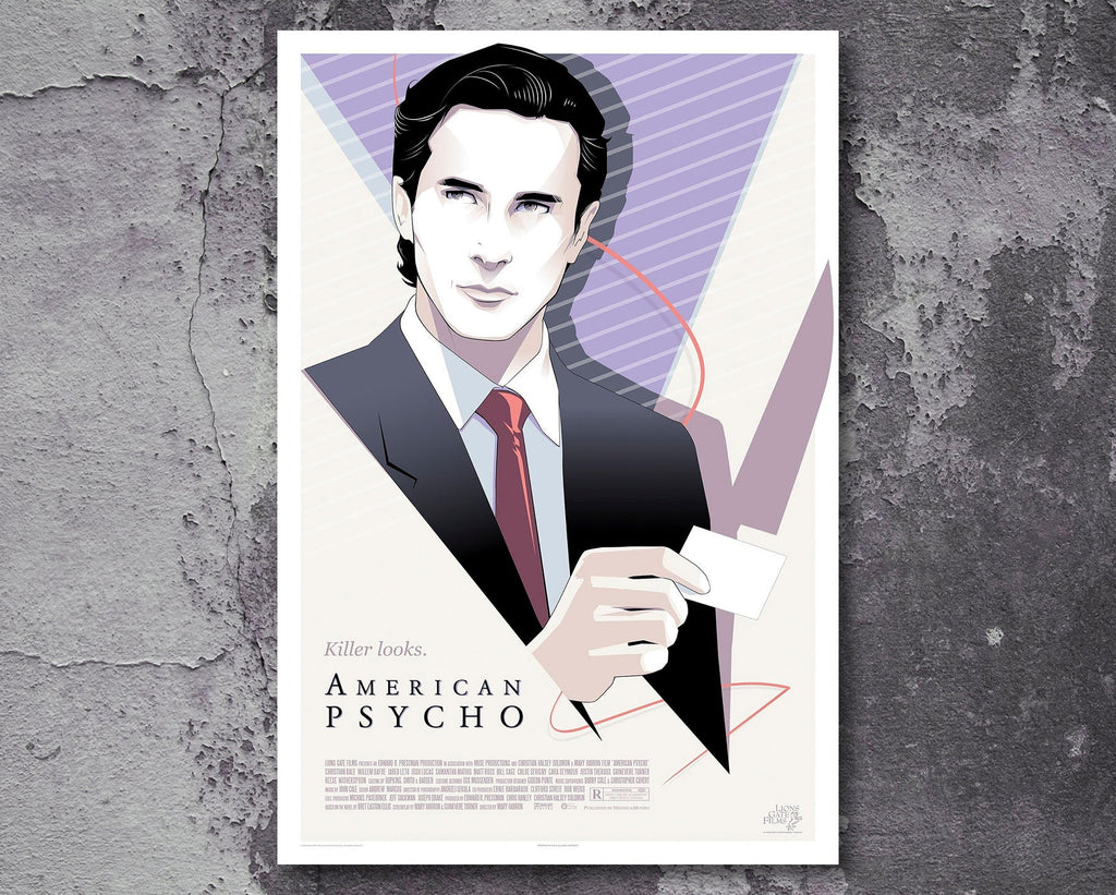 American Psycho Vintage Poster Reprint - Horror Movie Home Decor in Poster Print or Canvas Art