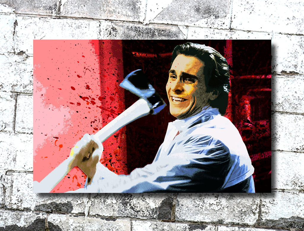 Patrick Bateman Pop Art Illustration - American Psycho Horror Home Decor in Poster Print or Canvas Art