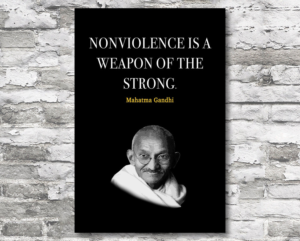 Gandhi Quote Motivational Wall Art | Inspirational Home Decor in Poster Print or Canvas Art