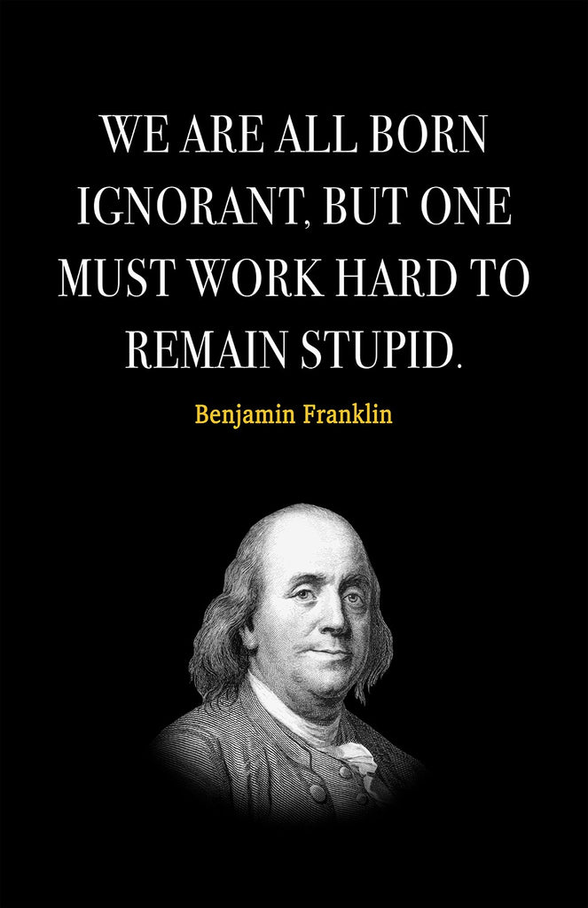 Benjamin Franklin Quote Motivational Wall Art | Inspirational Home Decor in Poster Print or Canvas Art