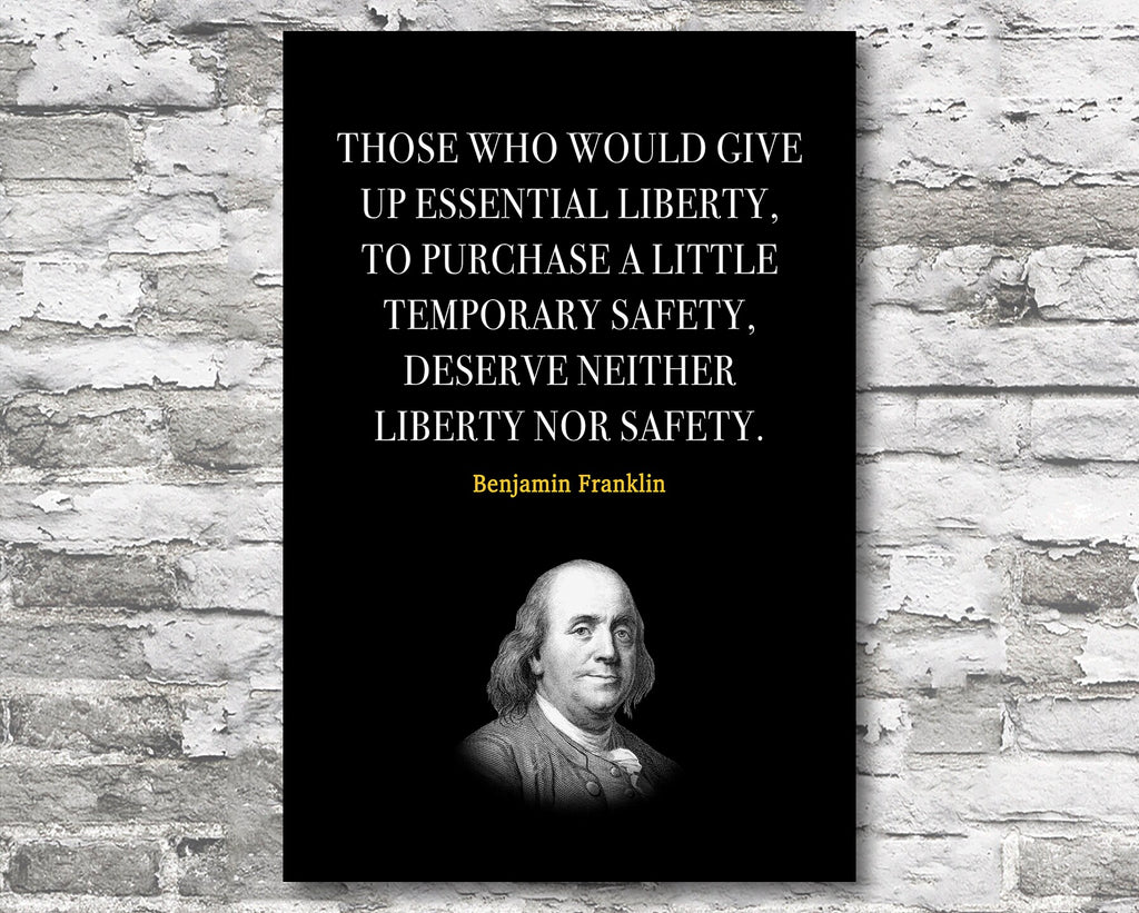 Benjamin Franklin Quote Motivational Wall Art | Inspirational Home Decor in Poster Print or Canvas Art