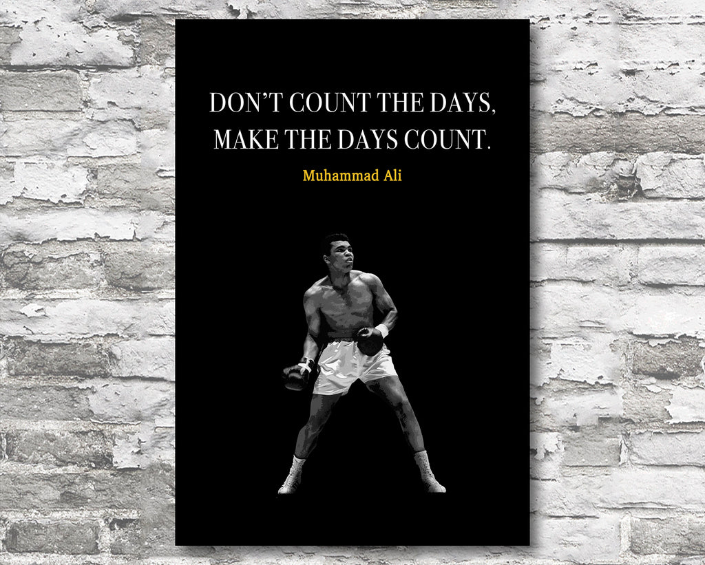 Muhammad Ali Quote Motivational Wall Art | Inspirational Home Decor in Poster Print or Canvas Art