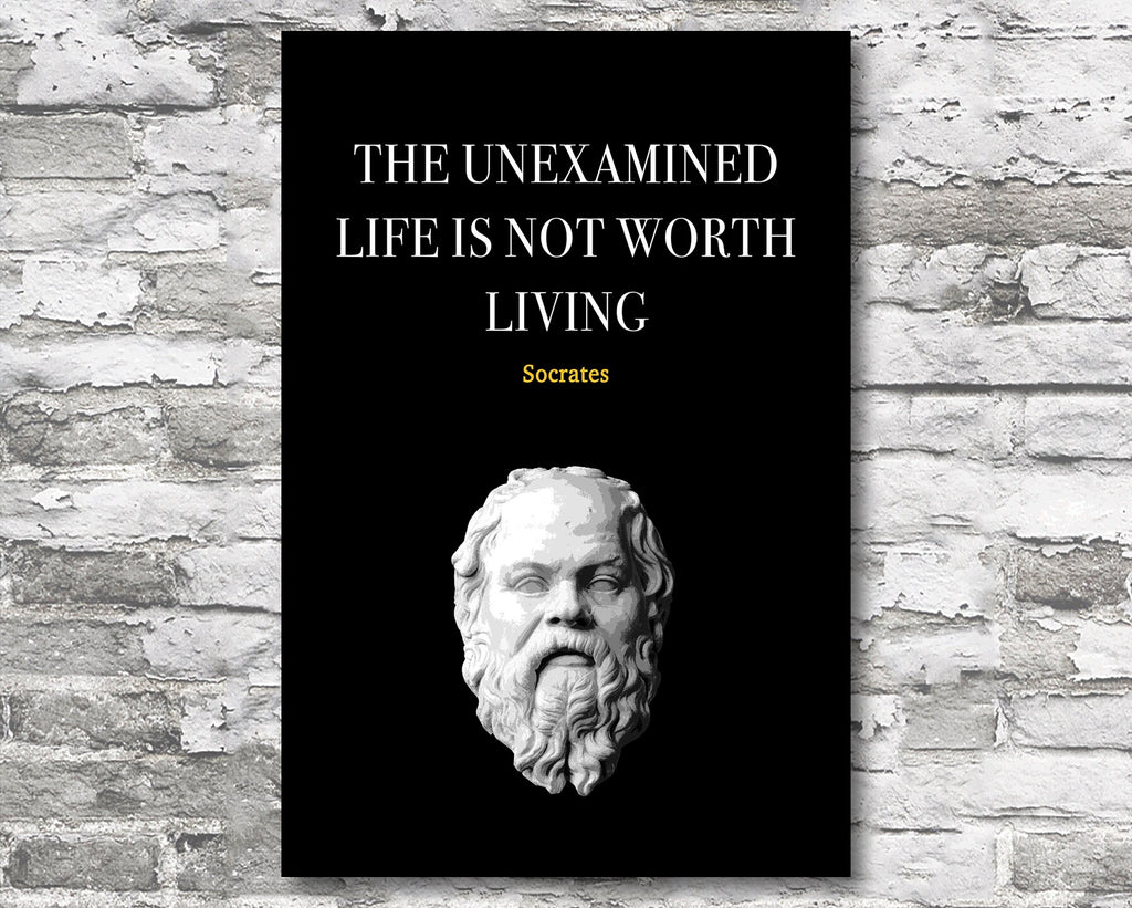 Socrates Motivational Wall Art | Inspirational Home Decor in Poster Print or Canvas Art