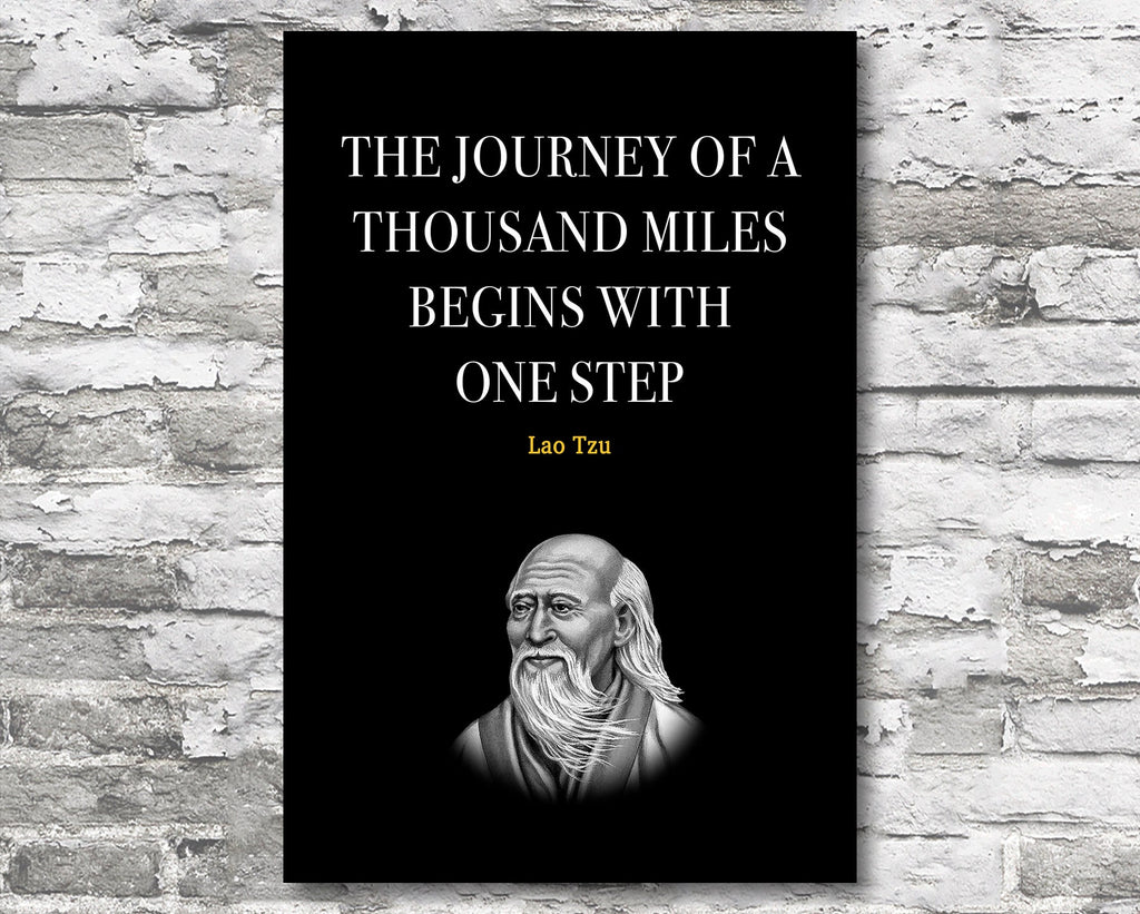 Lao Tzu Motivational Wall Art | Inspirational Home Decor in Poster Print or Canvas Art