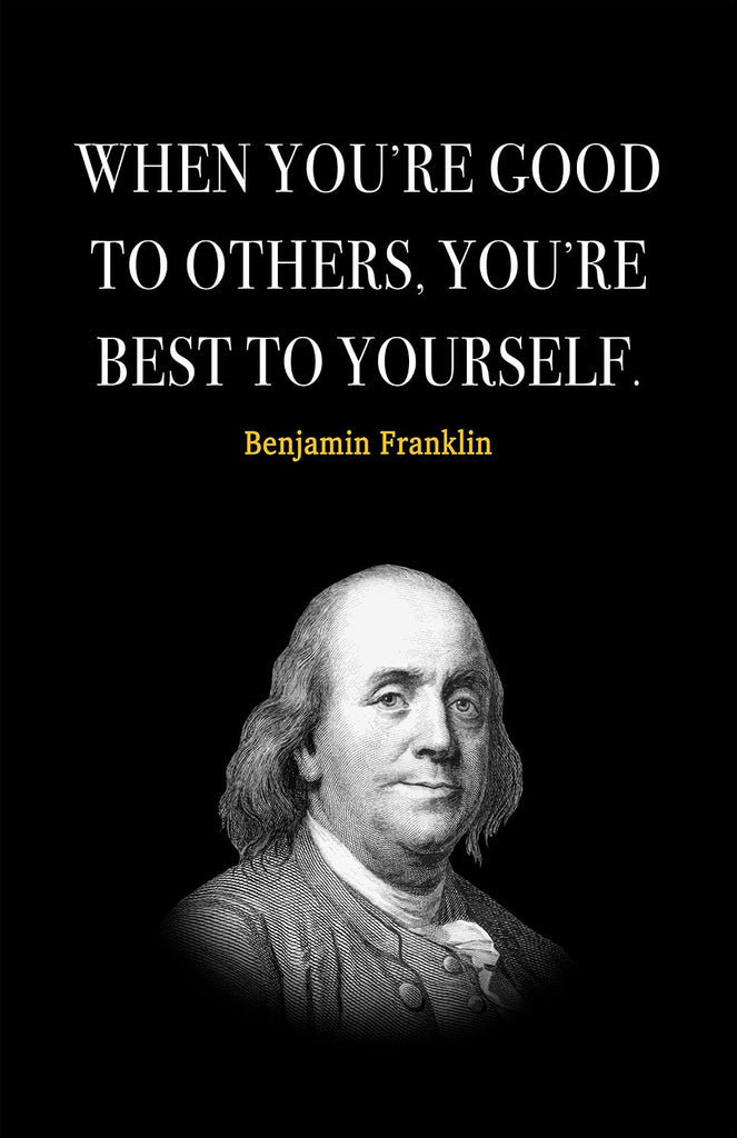 Benjamin Franklin Quote Motivational Wall Art | Inspirational Home Decor in Poster Print or Canvas Art