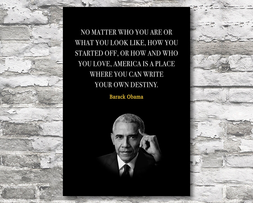 Barack Obama Quote Motivational Wall Art | Inspirational Home Decor in Poster Print or Canvas Art