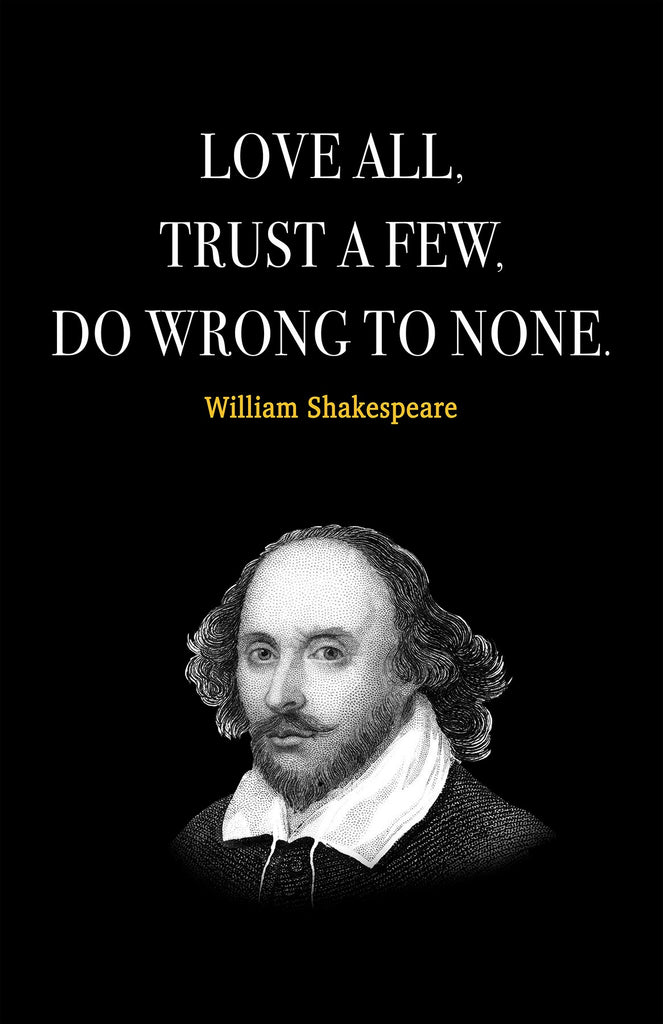 William Shakespeare Quote Motivational Wall Art | Inspirational Home Decor in Poster Print or Canvas Art