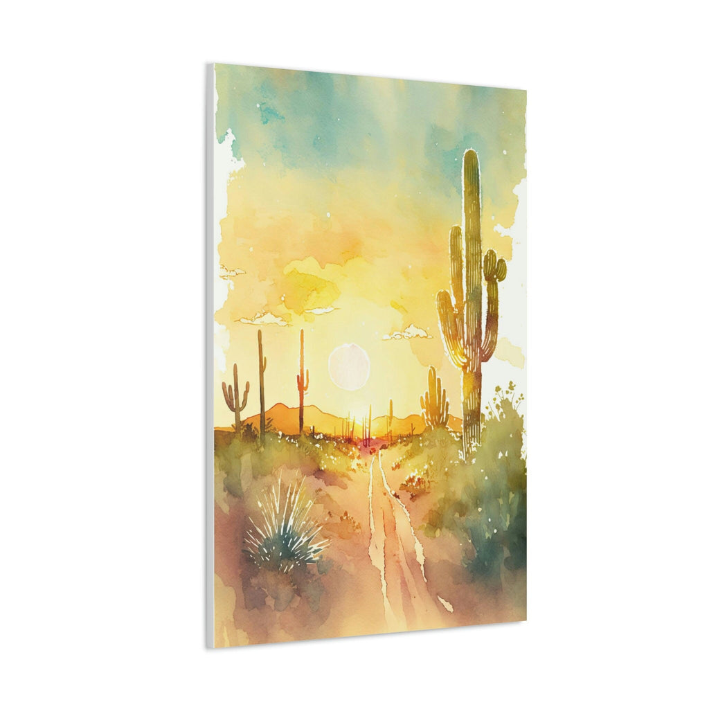 Desert Sunset Print Colorful Watercolor Wall Art Southwest Landscape Gift Saguaro Cactus Beautiful Nature Home Decor