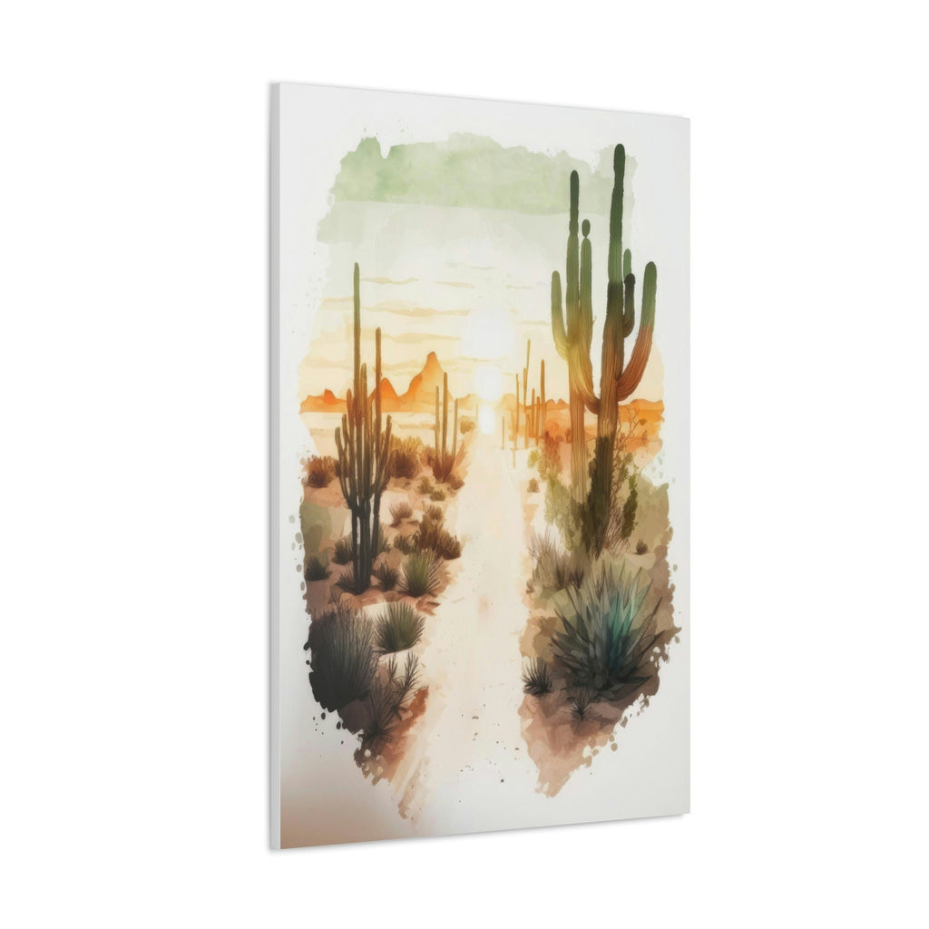 Desert Sunset Print Colorful Watercolor Wall Art Southwest Landscape Gift Saguaro Cactus Beautiful Nature Home Decor