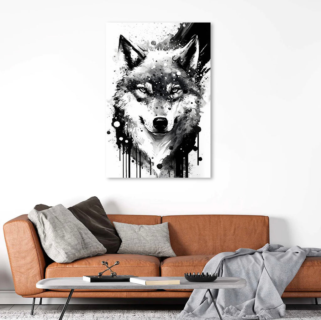 Wolf Watercolor Print Forest Wall Art Nature Wildlife Gift Wild Animal Painting Woodland Home Decor